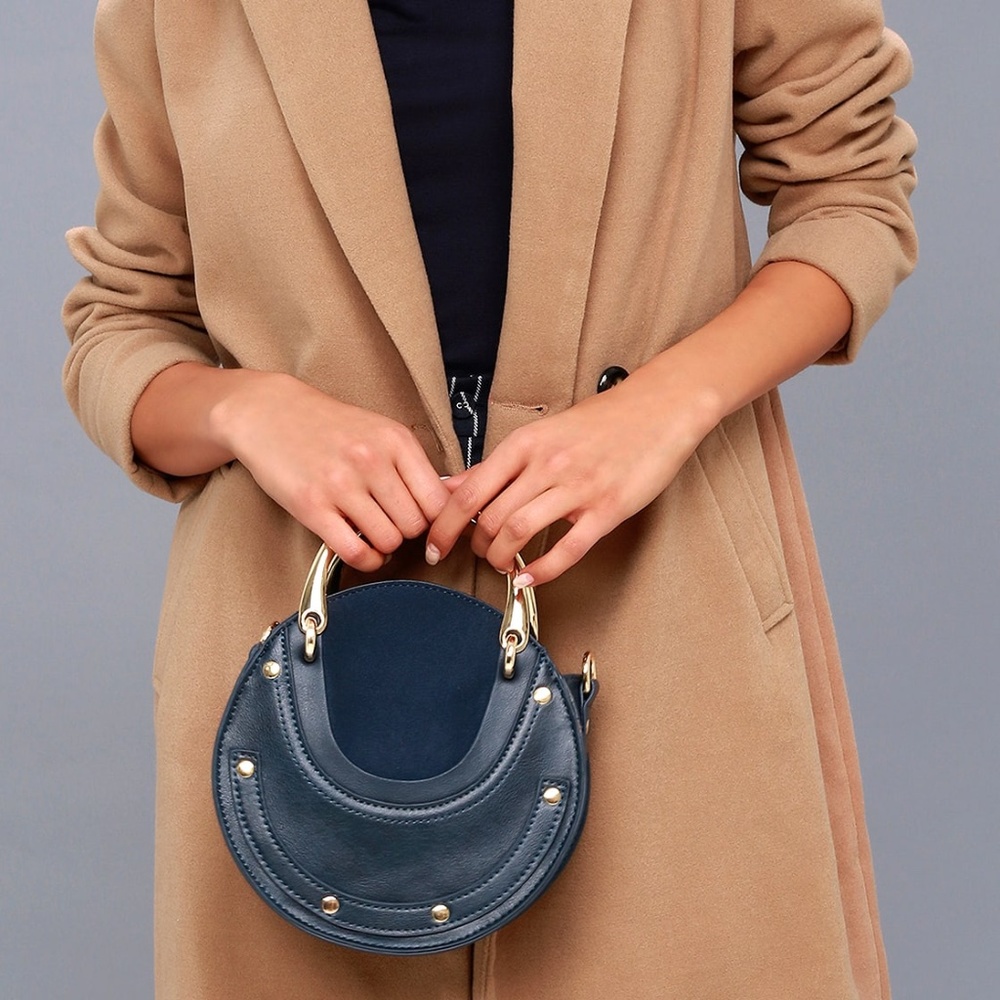 Tinley Navy Blue Circle Purse